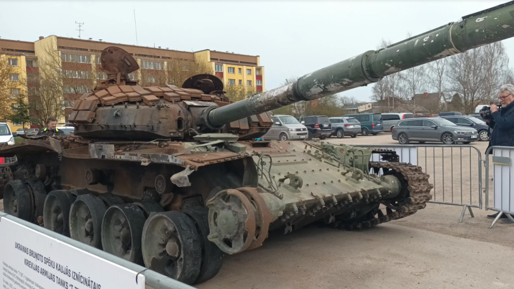 Bauskā apskatāms Bučā iznīcinātais okupantu tanks