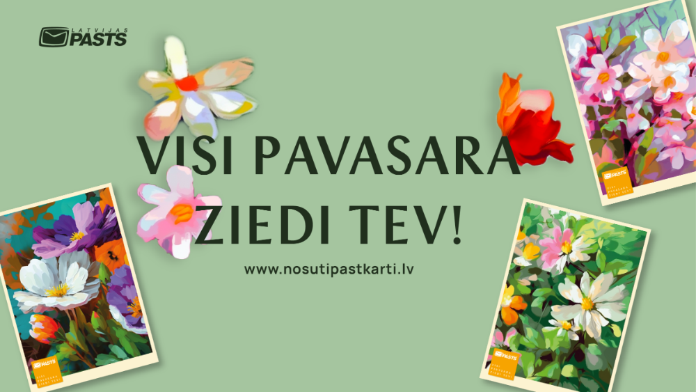 Startē "Latvijas Pasta" Māmiņdienas dienas pastkaršu sūtīšanas kampaņa – "Visi pavasara ziedi Tev!"