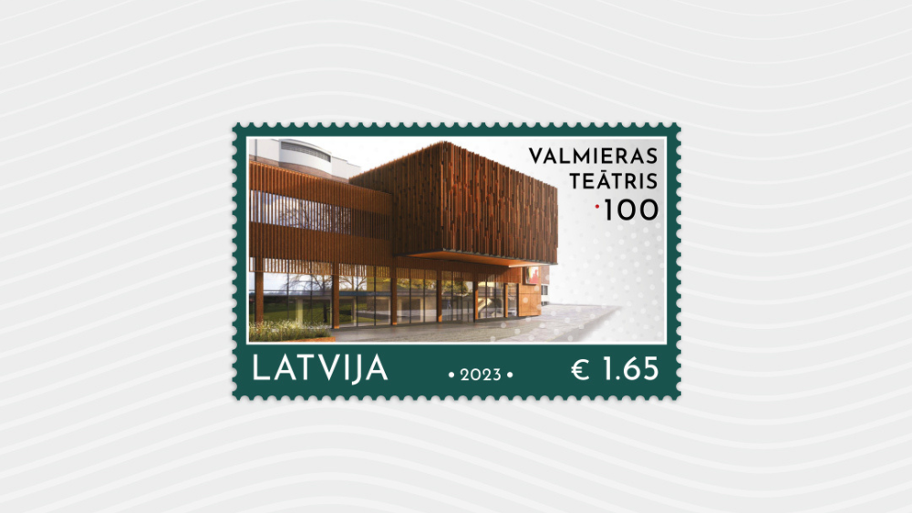 “Latvijas Pasts” izdod Valmieras teātra simtgadei veltītu pastmarku